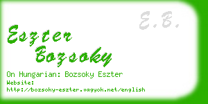 eszter bozsoky business card